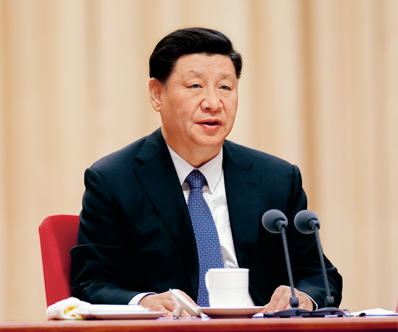 2020年1月8日,“不忘初心、牢记使命”主题教育总结大会在北京召开。中共中央总书记、国家主席、中央军委主席习近平出席会议并发表重要讲话。 新华社记者 鞠鹏/摄