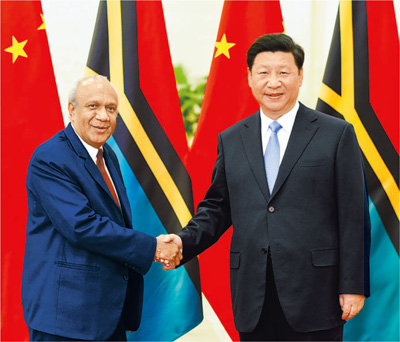 习近平会见瓦努阿图总理基尔曼 习近平会见瓦努阿图总理基尔曼