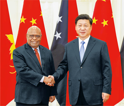 习近平会见巴布亚新几内亚总督奥吉奥 习近平会见巴布亚新几内亚总督奥吉奥