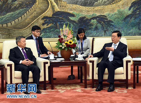 张德江分别会见克罗地亚总统、蒙古国国家大呼拉尔主席