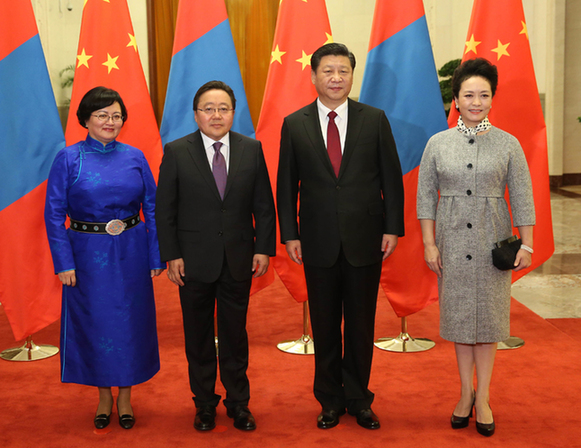 习近平同蒙古国总统额勒贝格道尔吉会谈 习近平同蒙古国总统额勒贝格道尔吉会谈